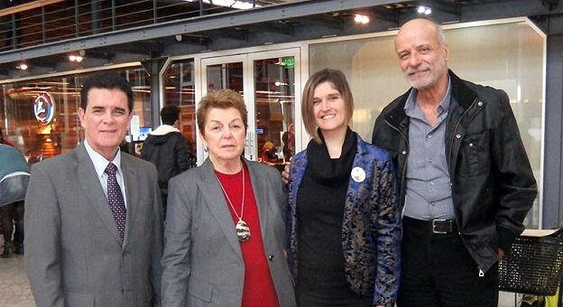 Analía Righetti con parte de la delegación de Brasil